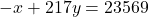 -x+217y=23569